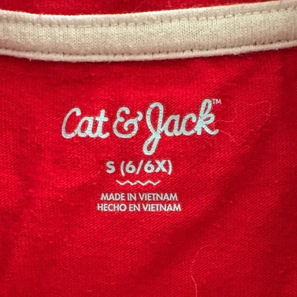 Cat & Jack holiday Sparkle Dress red size 6 - Picture 2 of 4